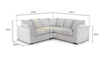 Toby Sofa - Grey Large Corner - 210 x 210 CM 