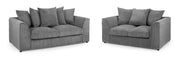 Amsterdam Jumbo Sofa - Grey 3+2 Set - 174 x 145 CM 