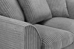 Amsterdam  Jumbo Sofa - Grey Right Hand Facing Corner - 212 x 164 CM 