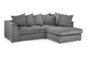 Amsterdam  Jumbo Sofa - Grey Right Hand Facing Corner - 212 x 164 CM 