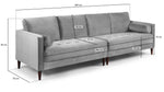 Fuji Sofa - Plush Beige 4 Seater 