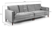 Fuji Sofa - Plush Beige 4 Seater 