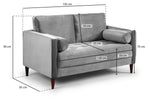 Fuji Sofa - Plush Blue 2 Seater 