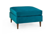 Fuji Footstool - Plush Teal 