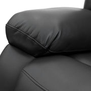 Chicago Electric Leather Recliner Sofa - Black Armchair - 92 cm 
