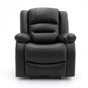 Chicago Electric Leather Recliner Sofa - Black Armchair - 92 cm 