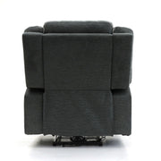 Chicago Electric Fabric Recliner Sofa - Graphite Armchair - 92 cm 