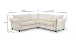 Lily Sofa - Cream Large Corner - 237 x 237 cm 