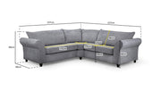 Lily Sofa - Slate Large Corner - 237 x 237 cm 