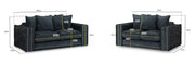 Midas Sofa - Charcoal 3+2 Set - 196 x 166 CM