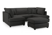 London Sofa - Black U Shape Corner - 281 x 158 x 158 CM 