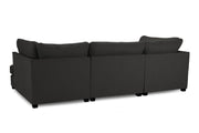 London Sofa - Black U Shape Corner - 281 x 158 x 158 CM 