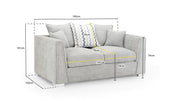 Olivia Sofa - Grey 2 Seater - 182 CM