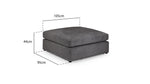 Kylie Footstool - Grey - 90 CM 