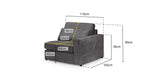 Kylie Modular Sofa - Grey Right Hand Arm Piece - 110 CM 
