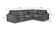 Kylie Modular Sofa - Grey Right Hand Facing Corner - 218 x 308 CM 