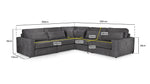 Kylie Modular Sofa - Ivory Large Corner - 308 x 308 CM 