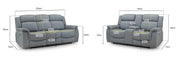 Florida Electric Recliner Sofa - Grey 3+2 Set 