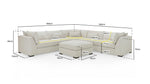 Monaco Sofa - Stone Large Corner - 340 x 340 cm 