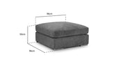 Naples Footstool - Grey - 96 CM 