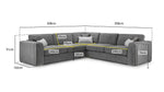 Naples Sofa - Mocha Large Corner - 308 x 308 CM 