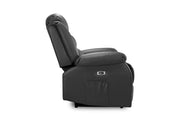 Ohio Electric Recliner Sofa - Black Armchair - 92 CM 