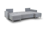 Alaska Sofabed - Grey U Shape Corner 295 x 153 x 153 CM 