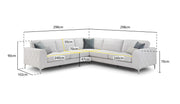 Tux Sofa - Stone Large Corner 298 x 298 cm 