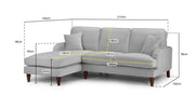 Valerie Sofa - Plush Beige Left Hand Facing Corner - 215 x 160 CM