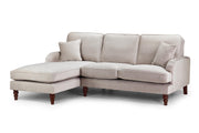 Valerie Sofa - Plush Beige Left Hand Facing Corner - 215 x 160 CM