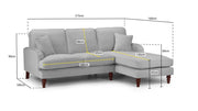 Valerie Sofa - Plush Beige Right Hand Facing Corner - 215 x 160 CM