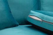 Valerie Sofa - Plush Teal 4 Seater