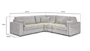 Mayfair Sofa - Grey Large Corner - 277 x 277 cm 
