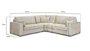 Mayfair Sofa  - Mocha Large Corner - 277 x 277 cm 