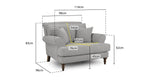 Autumn Sofa - Grey Armchair - 114 CM 
