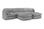 Jenga Sofa - Sofa Grey U Shape Corner - 330 x 200 x 200 cm 