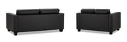 Archie  Sofa - Black 3+2 Set - 190 x 140 CM 