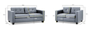 Archie Sofa - Grey 3+2 Set - 190 x 140 CM 