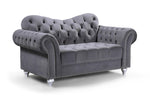 Elegance Sofa - Grey 2 Seater 
