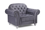 Elegance Sofa - Grey Armchair 