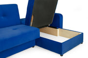 Sheer Sofabed - Plush Blue Universal Corner - 230 x 170 cm 