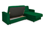 Sheer Sofabed - Plush Green Universal Corner - 230 x 170 cm 