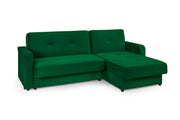 Sheer Sofabed - Plush Green Universal Corner - 230 x 170 cm 