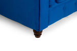 Hampton Footstool - Plush Blue 