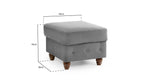 Hampton Footstool - Plush Blue 