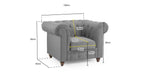 Hampton Sofa - Plush Grey Armchair 