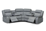 Florida Electric Recliner Sofa - Grey Large Corner - 239 x 239 CM 