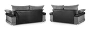 Colton Sofa - Black/Grey 3+2 Set - 200 x 170 CM 