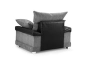 Colton Sofa - Black/Grey Armchair - 112 CM 