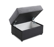 Colton Footstool - Black/Grey - 77 CM 